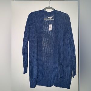 American Eagle Dark Blue Cardigan With Pockets